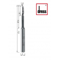 Фрезы одноканальные с удлиненной горловиной для дренажных отверстий DRESS HSS-E
